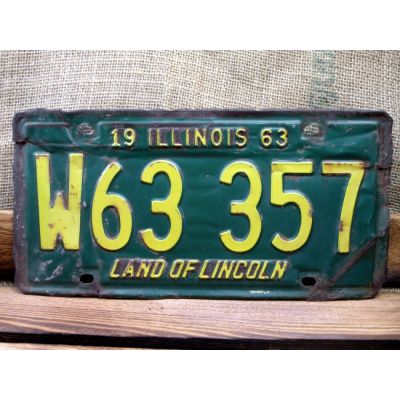 Illinois Land Of Lincoln Tablica Rejestracyjna USA W63 357
