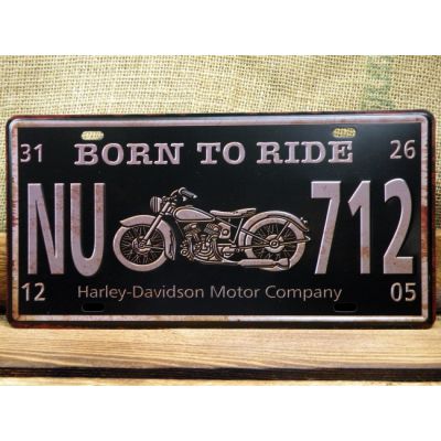Tablica Rejestracyjna USA Born To Ride NU 712 H-D Motor Company