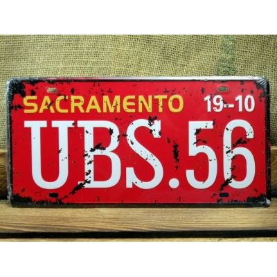 Tablica Rejestracyjna USA Sacramento 19-10 UBS.56