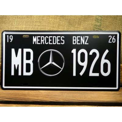Tablica Rejestracyjna USA Mercedes Benz MB 1926 Logo Gwiazda
