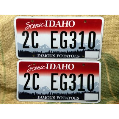 Idaho Komplet Tablica Rejestracyjna USA Szyld Rejestracja Para Zestaw 2C EG310