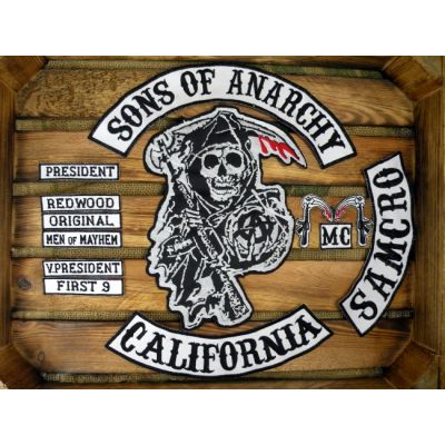 Sons Of Anarchy California Duży Zestaw Naszywek SOA