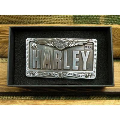 Klamra Do Pasa Harley U.S.A. Czacha Skrzydła Logo