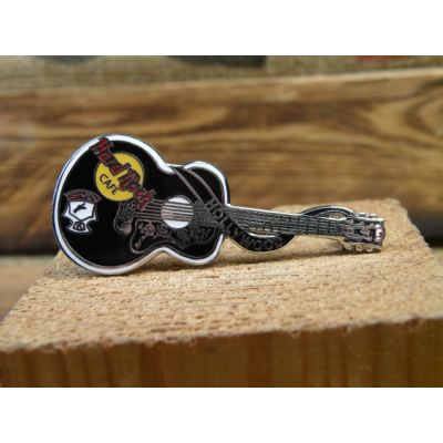 Hard Rock Cafe Hollywood Gitara Czarno Biała Znaczek Metalowy Wpinka Blacha Pin