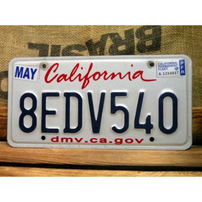 California Tablica Rejestracyjna USA Szyld Rejestracja Oryginał 8EDV540
