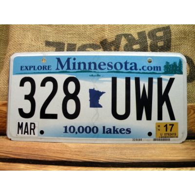 Minnesota Tablica Rejestracyjna Explore 328 UWK USA