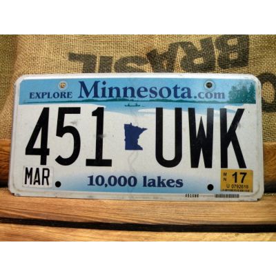 Minnesota Tablica Rejestracyjna Explore 451 UWK USA