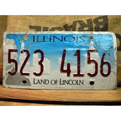 Illinois Land Of Lincoln Tablica Rejestracyjna USA 523 4156