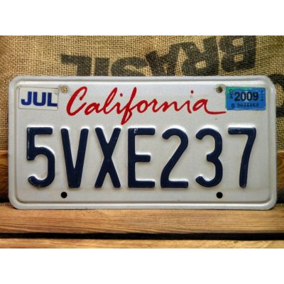 California Tablica Rejestracyjna USA Szyld Rejestracja Oryginał 5VXE237