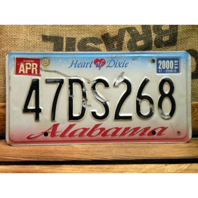 Alabama Tablica Rejestracyjna USA Szyld Rejestracja 47DS268