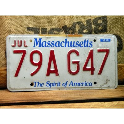 Massachusetts The Spirit Of America Tablica Rejestracyjna 79A G47 USA