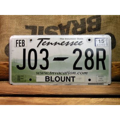 Tennessee Tablica Rejestracyjna USA Szyld Rejestracja J03-28R