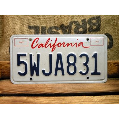 California Tablica Rejestracyjna USA Szyld Rejestracja Oryginał 5WJA831