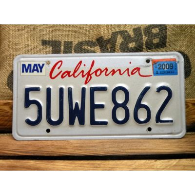 California Tablica Rejestracyjna USA Szyld Rejestracja Oryginał 5UWE862