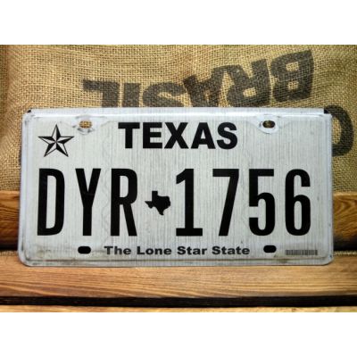 Texas Tablica Rejestracyjna USA DYR 1756