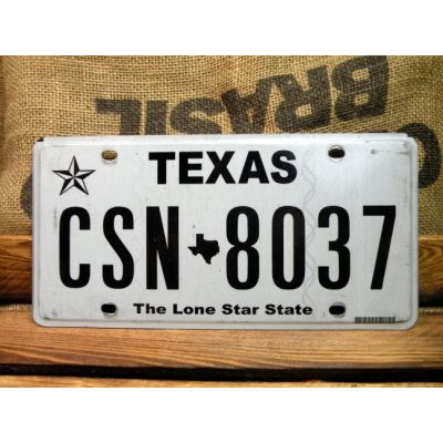 Texas Tablica Rejestracyjna USA CSN 8037