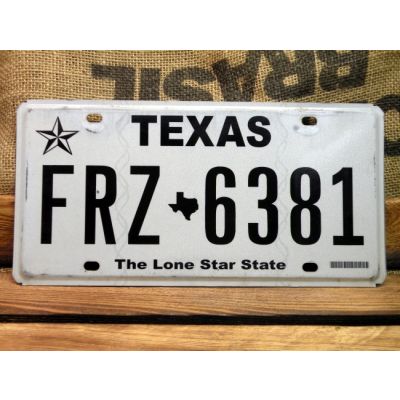 Texas Tablica Rejestracyjna USA FRZ 6381