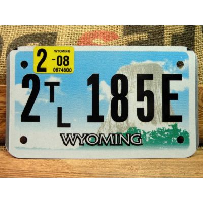 Wyoming Motocyklowa Tablica Rejestracyjna USA 2TL185E