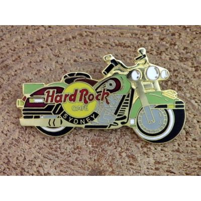 Hard Rock Cafe Sydney Przypinka Motocykl Zielony