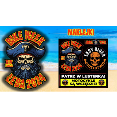 Bike Week Łeba 2024 Naklejki Wlepki