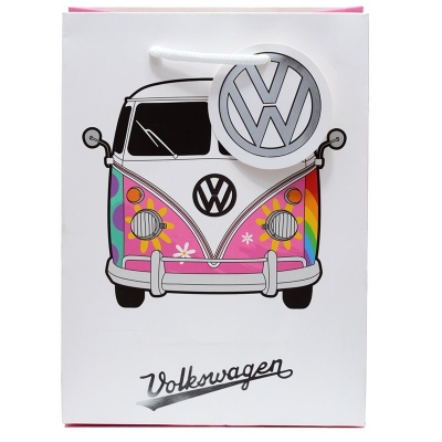 Torba Prezentowa Volkswagen VW Bulik Ogórek  Bus T1 Różowa M