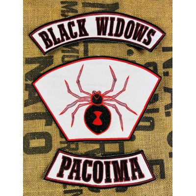 Black Widows Pacoima Duża Naszywka Haftowana Set Patch