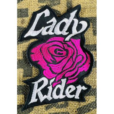 Lady Rider Naszywka Haftowana Różowa