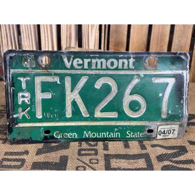 Vermont Truck Tablica Rejestracyjna USA FK267