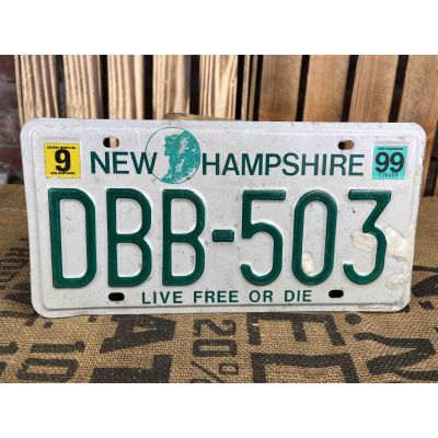 New Hampshire Tablica Rejestracyjna USA DBB503