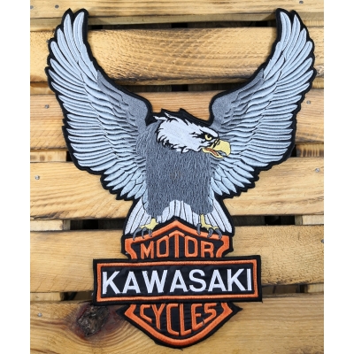Orzeł Kawasaki Skrzydła Stalowe- duża naszywka na plecy