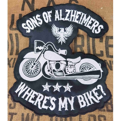 Sons of Alzheimers Duża Naszywka Haftowana Gdzie Jest Mój Motocykl