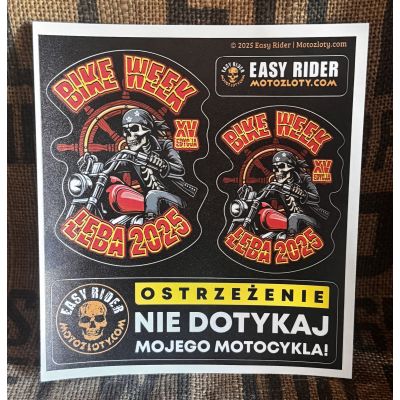NAKLEJKI  Bike Week Łeba 2025 Easy Rider