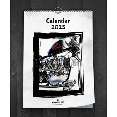 HARLEY-DAVIDSON Silniki Kalendarz 2025 Billy Cune Numerowane