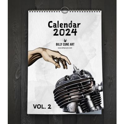 HARLEY-DAVIDSON Silniki Kalendarz 2024 Billy Cune Numerowane
