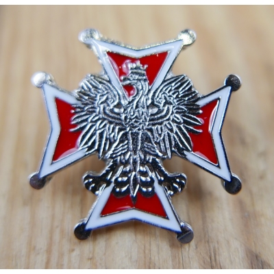 Krzyż Kawalerski Orzeł Polska Znaczek Odznaka Pin Blacha na Śrubę