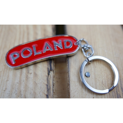 Poland Polska Dwustronny Metalowy Brelok