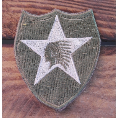 Druga Dywizja Piechoty USA Wojskowa  Naszywka Patch Badge Indianin  Military U.S. Army