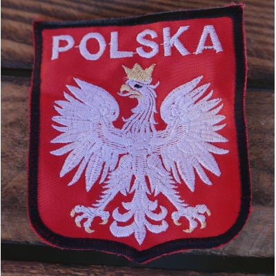 Polska Poland Godło Orzeł herb Naszywka Czarna Ramka