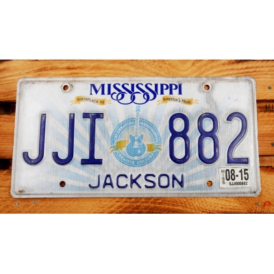 Mississippi Jackson Tablica Rejestracyjna USA  JJi882