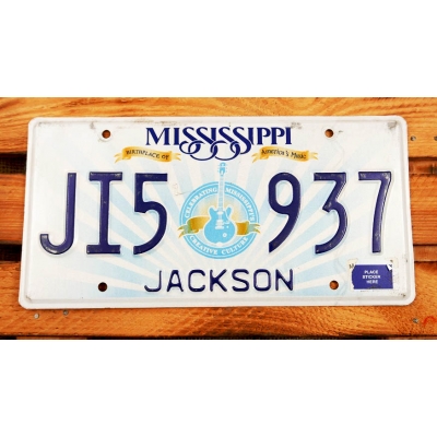 Mississippi Jackson Birthplace Of America's MusicTablica Rejestracyjna USA JI5937