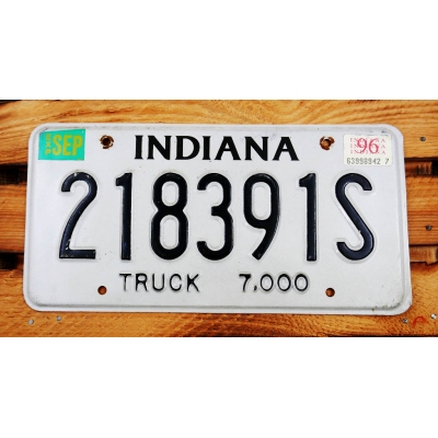 Indiana Truck 7.000 Tablica Rejestracyjna USA  218391S
