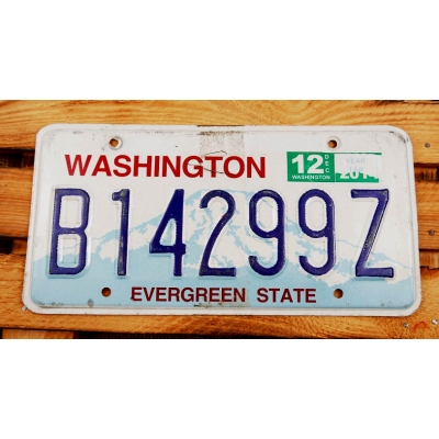 Washington Evergreen State Tablica Rejestracyjna USA B142