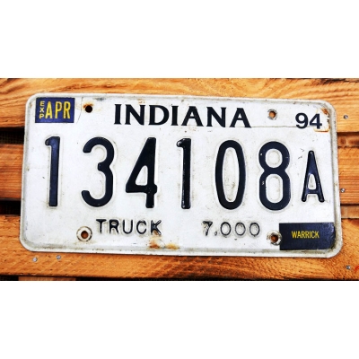 Indiana Truck 7.000 Tablica Rejestracyjna USA 1994