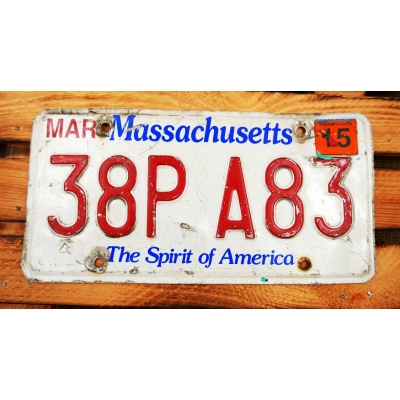 Massachusetts The Spirit Of America Tablica Rejestracyjna USA 38Pa83
