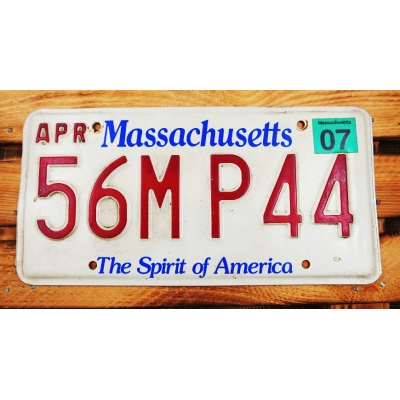 Massachusetts The Spirit Of America Tablica Rejestracyjna 56MP44USA