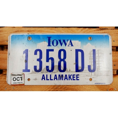 Iowa Allamakee Tablica Rejestracyjna USA