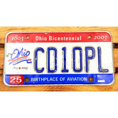 Ohio Bicentennial Birthplace Of Aviation Tablica Rejestracyjna USA