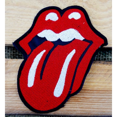 The Rolling Stones Naszywka Wyszywana Czarno-Czerwona