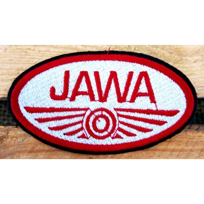 Jawa Motor Logo Biało-czerwona Naszywka Wyszywana Patch