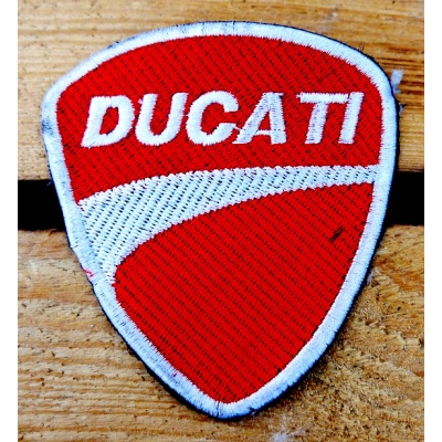 Ducati Naszywka Wyszywana Patch Czerwono-biała